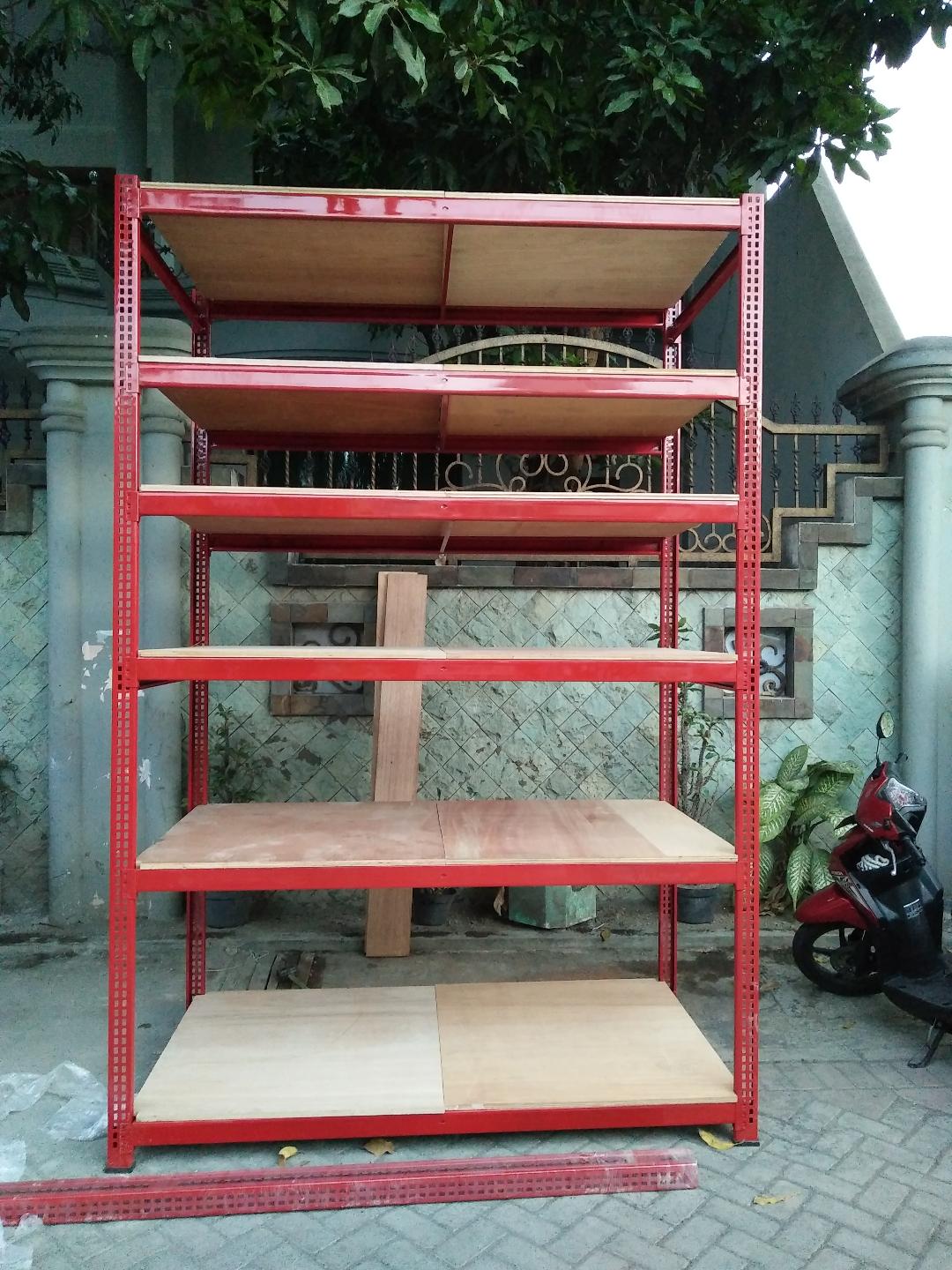 Rak Gudang Medium Merah | Rak Gudang | Rak Supermarket